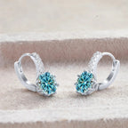 2 Carat Moissanite Drop Earrings Sterling Silver Solitaire Studs For Women BandsCo Straps