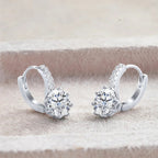 2 Carat Moissanite Drop Earrings Sterling Silver Solitaire Studs For Women BandsCo Straps