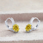 2 Carat Moissanite Drop Earrings Sterling Silver Solitaire Studs For Women BandsCo Straps