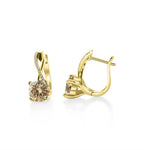 2 Ct Moissanite Clip-On Earrings 925 Sterling Silver Interlaced Studs Gift BandsCo Straps