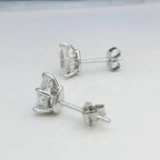 2.0cttw Pear Moissanite Stud Earrings 925 Sterling Silver VVS D Color BandsCo Straps