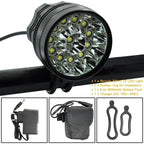 2 IN 1 Bicycle Headlight Bike Light Front Head Lamp Cycling Flashlight Mountain Bicycle Front Light With 6400mAh/8400mAh Rechargeable Battery Pack 3 Modes Bike Front Headlamp Stevvex