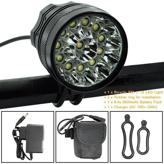 2 IN 1 Bicycle Headlight Bike Light Front Head Lamp Cycling Flashlight Mountain Bicycle Front Light With 6400mAh/8400mAh Rechargeable Battery Pack 3 Modes Bike Front Headlamp Stevvex