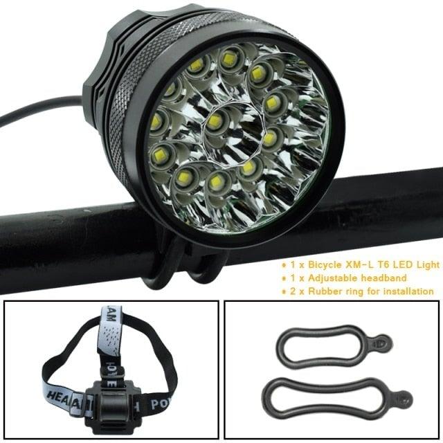 2 IN 1 Bicycle Headlight Bike Light Front Head Lamp Cycling Flashlight Mountain Bicycle Front Light With 6400mAh/8400mAh Rechargeable Battery Pack 3 Modes Bike Front Headlamp Stevvex