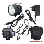 2 IN 1 Bicycle Headlight Bike Light Front Head Lamp Cycling Flashlight Mountain Bicycle Front Light With 6400mAh/8400mAh Rechargeable Battery Pack 3 Modes Bike Front Headlamp Stevvex