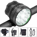 2 IN 1 Bicycle Headlight Bike Light Front Head Lamp Cycling Flashlight Mountain Bicycle Front Light With 6400mAh/8400mAh Rechargeable Battery Pack 3 Modes Bike Front Headlamp Stevvex