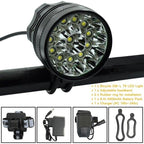 2 IN 1 Bicycle Headlight Bike Light Front Head Lamp Cycling Flashlight Mountain Bicycle Front Light With 6400mAh/8400mAh Rechargeable Battery Pack 3 Modes Bike Front Headlamp Stevvex