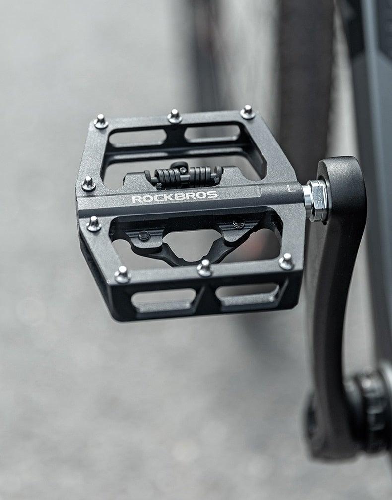 2 In 1 Bicycle Lock Pedal With Free Cleat For Road Bikes Aluminum Anti-Slip Sealed Bearing Lock Accessories Mountain Bike Pedals Bicycle Flat Platform Compatible With Mountain Bike Dual Function Sealed Clipless Aluminum 9/16" Pedals With Cleats Stevvex
