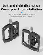 2 In 1 Bicycle Lock Pedal With Free Cleat For Road Bikes Aluminum Anti-Slip Sealed Bearing Lock Accessories Mountain Bike Pedals Bicycle Flat Platform Compatible With Mountain Bike Dual Function Sealed Clipless Aluminum 9/16" Pedals With Cleats Stevvex