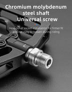 2 In 1 Bicycle Lock Pedal With Free Cleat For Road Bikes Aluminum Anti-Slip Sealed Bearing Lock Accessories Mountain Bike Pedals Bicycle Flat Platform Compatible With Mountain Bike Dual Function Sealed Clipless Aluminum 9/16" Pedals With Cleats Stevvex