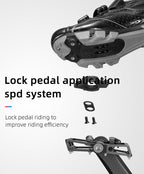 2 In 1 Bicycle Lock Pedal With Free Cleat For Road Bikes Aluminum Anti-Slip Sealed Bearing Lock Accessories Mountain Bike Pedals Bicycle Flat Platform Compatible With Mountain Bike Dual Function Sealed Clipless Aluminum 9/16" Pedals With Cleats Stevvex