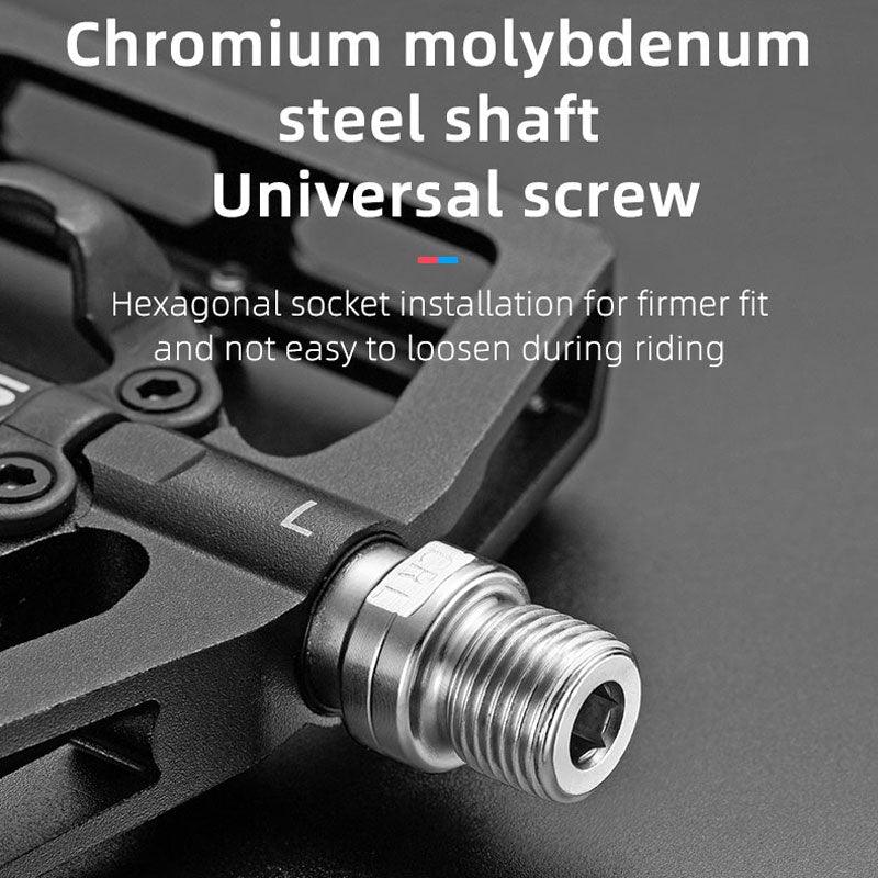 2 In 1 Bicycle Lock Pedal With Free Cleat For Road Bikes Aluminum Anti-Slip Sealed Bearing Lock Accessories Mountain Bike Pedals Bicycle Flat Platform Compatible With Mountain Bike Dual Function Sealed Clipless Aluminum 9/16" Pedals With Cleats Stevvex