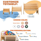 Wooden Montessori Bookshelf Natural - SJB-DIAMOND ELITES