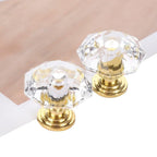 2 pcs Crystal Knobs Cupboard Drawer Pull Handle Door Knob Diamond Shape Cabinet Knob Home Furniture Accessories Dresser Knobs For Kitchen Furniture Kids Room Cabinet Knobs Stevvex