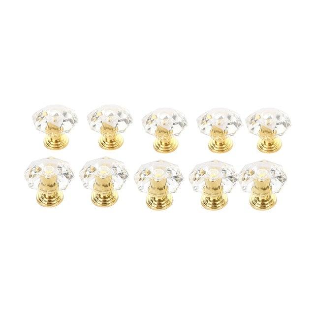 2 pcs Crystal Knobs Cupboard Drawer Pull Handle Door Knob Diamond Shape Cabinet Knob Home Furniture Accessories Dresser Knobs For Kitchen Furniture Kids Room Cabinet Knobs Stevvex