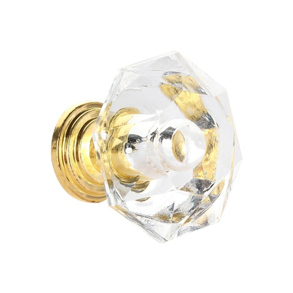 2 pcs Crystal Knobs Cupboard Drawer Pull Handle Door Knob Diamond Shape Cabinet Knob Home Furniture Accessories Dresser Knobs For Kitchen Furniture Kids Room Cabinet Knobs Stevvex
