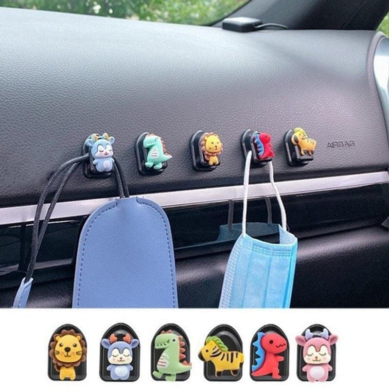 2 Pcs Simple Car Small Hooks Cartoon Decorative Cute Car Dashboard Hook Mini Hanger for Mask Heart Adhesive Hook for Hat Coat Towel Wall Hanging Multi Vehicle Sticky Hooks Durable Holder Automobile Styling Interior Organizer Ornaments Hook Stevvex