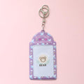 2 Pockets Colorful Photo Card Holder Pockets for Mini Photo Sticker & Name Card 3 Inch 6.35 x 9cm Photos with Key Chain Album Gifts For Valentines Day Stevvex