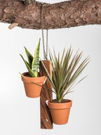 2 Pot Hanging Or Standing Plant Holder For 4in-6in Terra Cotta Pots BandsCo Straps