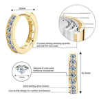 2.5mm Moissanite Hoop Huggie Earrings 925 Sterling Silver Unisex Certified Pair BandsCo Straps