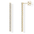 2.5mm Moissanite Tassel Stud Earrings 925 Sterling Silver Tennis Chain BandsCo Straps