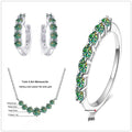 4.5ct Moissanite 925 Sterling Silver Bridal Jewelry Set Ring Necklace Earrings BandsCo Straps