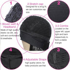20 22 24 26 28 30inch Long Straight Headband Wigs Heat Resistant Synthetic Hair Wig Machine Made Wigs For Black Women Cosplay Wigs For Women Gifts for girlfriends Stevvex