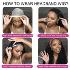 20 22 24 26 28 30inch Long Straight Headband Wigs Heat Resistant Synthetic Hair Wig Machine Made Wigs For Black Women Cosplay Wigs For Women Gifts for girlfriends Stevvex