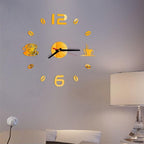 20 Inch Wall Clock Round Style Number Coffee Tea Cup Modern Large Silent Wall Stickers for Hall and Bedroom Home Decorations Arabic Numeral Wall Clocks Acrylic Mirror Stickers/Home Decor Design Acrylic Wall Clock Stickers Home Living Room Decoration