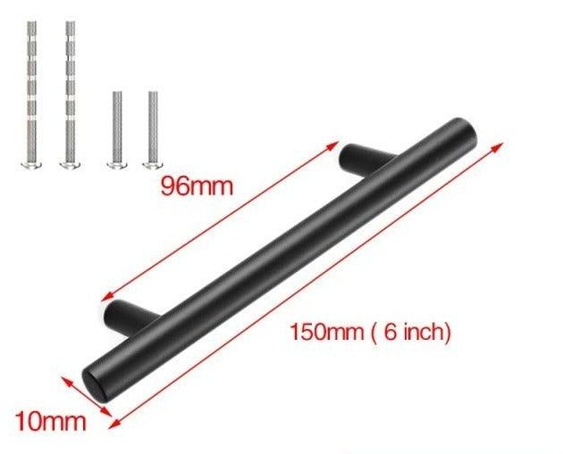 20 PCS Set Brushed Gold Kitchen Handle Stainless Steel T Bar Door Pull 76mm 96mm Cabinet Knobs and Handles Black Furniture Handle Stainless Steel Kitchen Cupboard Handles Cabinet Handles Stevvex