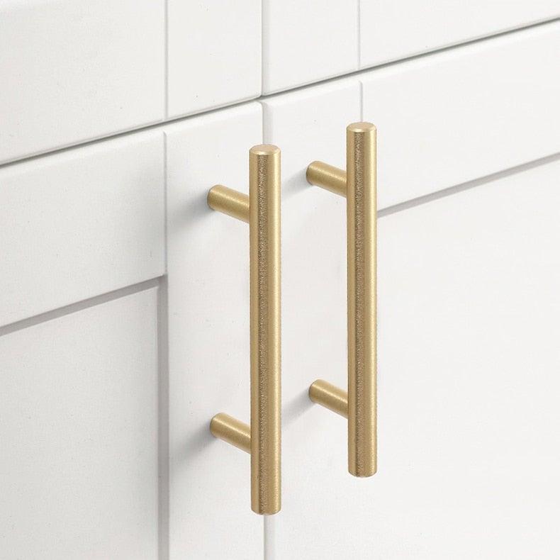 20 PCS Set Brushed Gold Kitchen Handle Stainless Steel T Bar Door Pull 76mm 96mm Cabinet Knobs and Handles Black Furniture Handle Stainless Steel Kitchen Cupboard Handles Cabinet Handles Stevvex