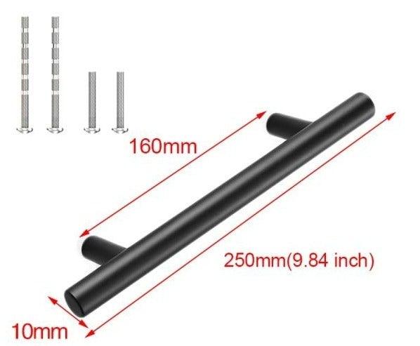 20 PCS Set Brushed Gold Kitchen Handle Stainless Steel T Bar Door Pull 76mm 96mm Cabinet Knobs and Handles Black Furniture Handle Stainless Steel Kitchen Cupboard Handles Cabinet Handles Stevvex
