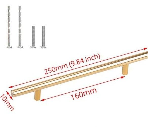 20 PCS Set Brushed Gold Kitchen Handle Stainless Steel T Bar Door Pull 76mm 96mm Cabinet Knobs and Handles Black Furniture Handle Stainless Steel Kitchen Cupboard Handles Cabinet Handles Stevvex