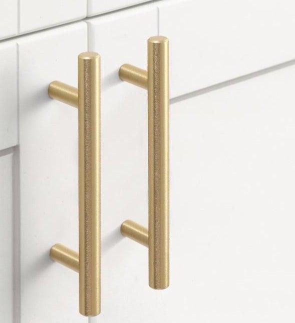 20 PCS Set Brushed Gold Kitchen Handle Stainless Steel T Bar Door Pull 76mm 96mm Cabinet Knobs and Handles Black Furniture Handle Stainless Steel Kitchen Cupboard Handles Cabinet Handles Stevvex