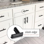 20 PCS Set Brushed Gold Kitchen Handle Stainless Steel T Bar Door Pull 76mm 96mm Cabinet Knobs and Handles Black Furniture Handle Stainless Steel Kitchen Cupboard Handles Cabinet Handles Stevvex
