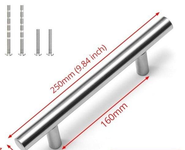 20 PCS Set Brushed Gold Kitchen Handle Stainless Steel T Bar Door Pull 76mm 96mm Cabinet Knobs and Handles Black Furniture Handle Stainless Steel Kitchen Cupboard Handles Cabinet Handles Stevvex