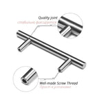 20 PCS Set Brushed Gold Kitchen Handle Stainless Steel T Bar Door Pull 76mm 96mm Cabinet Knobs and Handles Black Furniture Handle Stainless Steel Kitchen Cupboard Handles Cabinet Handles Stevvex