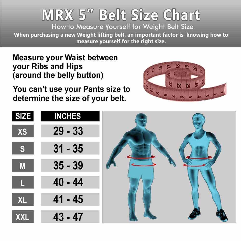 MRX Weight Lifting Belt With Double Back Support Bodybuilding Gym Training Belt 5" Wide All Sizes - SJB-DIAMOND ELITES