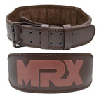 MRX Weight Lifting Belt Leather 4 Inches Wide Back Support Powerlifting Belts for Men Women - SJB-DIAMOND ELITES