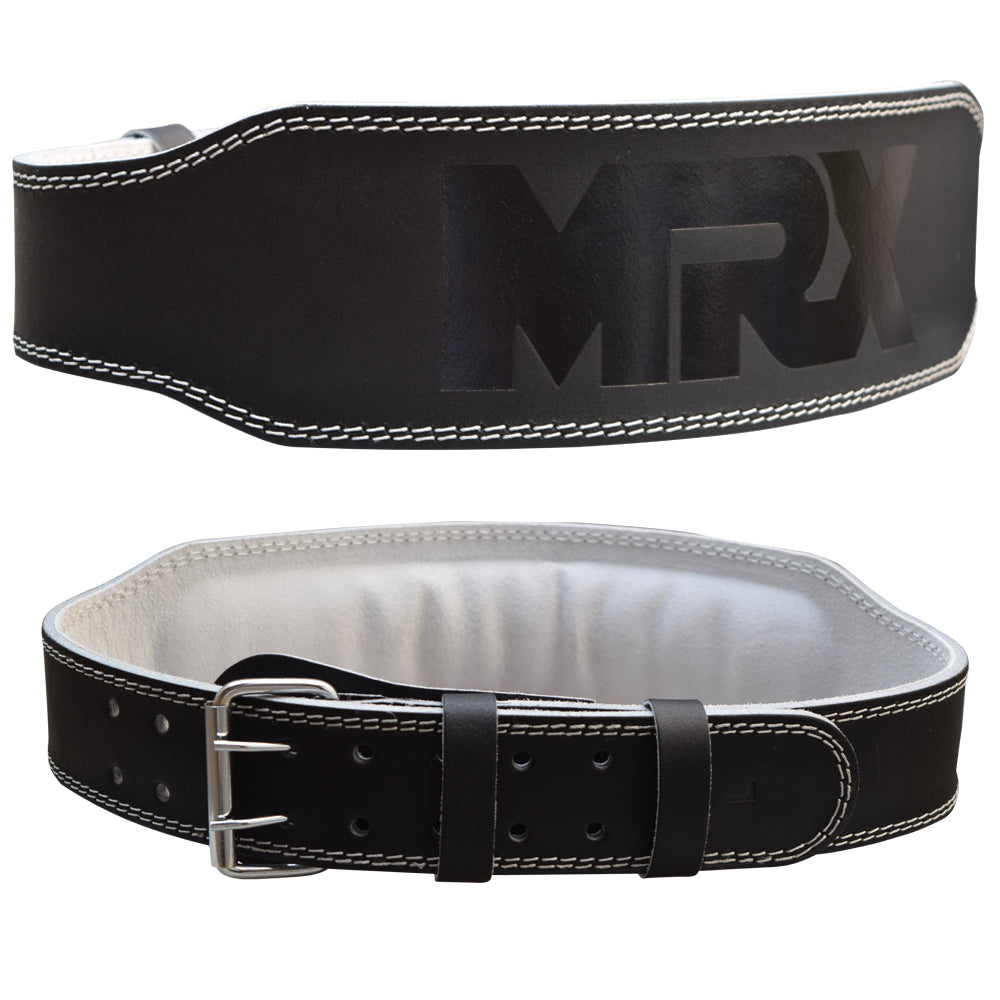 MRX Weight Lifting Belt Leather 4 Inches Wide Back Support Powerlifting Belts for Men Women - SJB-DIAMOND ELITES