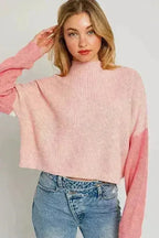 Color Block Oversize Sweater – Bold & Cozy Winter Knit