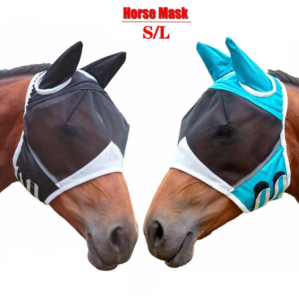 Horse Fly Mask,Extra Comfort Grip Soft Mesh Horse Fly Mask With Ears Lootquake LLC