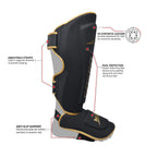 MRX BOXING & FITNESS Shin Guards Pads for Boxing MMA Muay Thai Kickboxing Training Workout Extra Padding Protective Gear Men Women - SJB-DIAMOND ELITES
