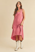 High-Low Hem Scoop Neck Midi Tank Comfortable Summer Dress For Women – Versatile, Stylish, and Comfortable for Every Occasion Stevvex