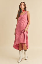 High-Low Hem Scoop Neck Midi Tank Comfortable Summer Dress For Women – Versatile, Stylish, and Comfortable for Every Occasion Stevvex