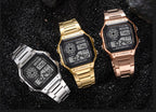Luxury Famous Sports Business Square Retro Watch Waterproof 50M WIth Count Down Timer Digital Stopwatch Clock For Men and Woman Unisex Watch - SJB-DIAMOND ELITES