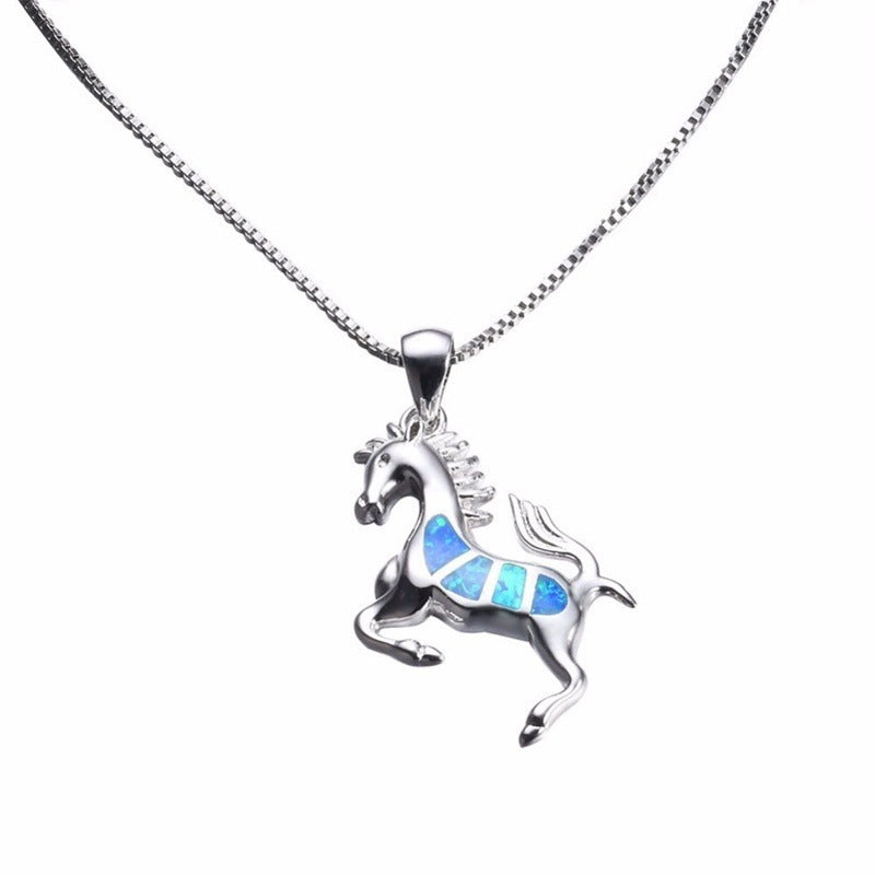 Diamond horse necklace Lootquake LLC
