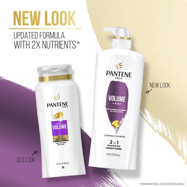 PANTENE PRO-V Volume & Body 2in1 Shampoo + Conditioner; 17.9 oz