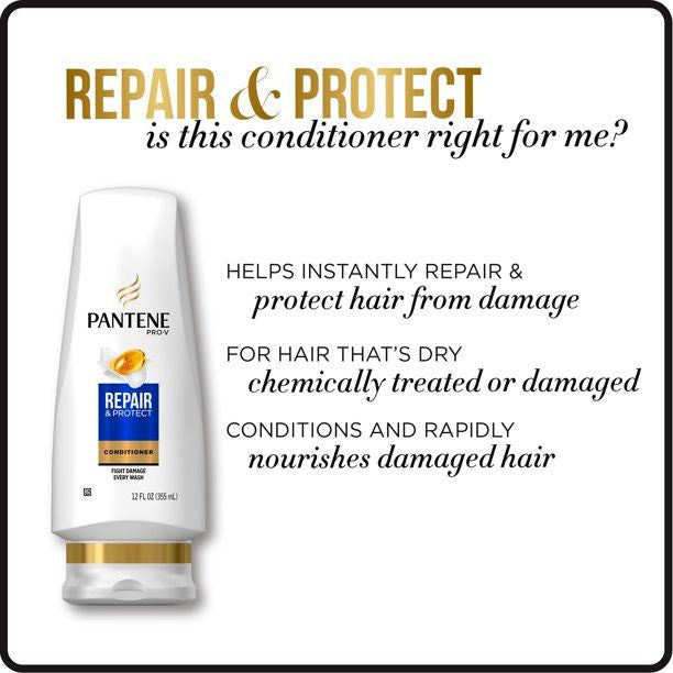 Pantene Shampoo and Conditioner Set; Repair and Protect; 12-12.6 oz