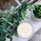 3-Wick Soy Candle 14.5oz Clear Glass Jar Silver Hammered Lid Hand-Poured USA BandsCo Straps